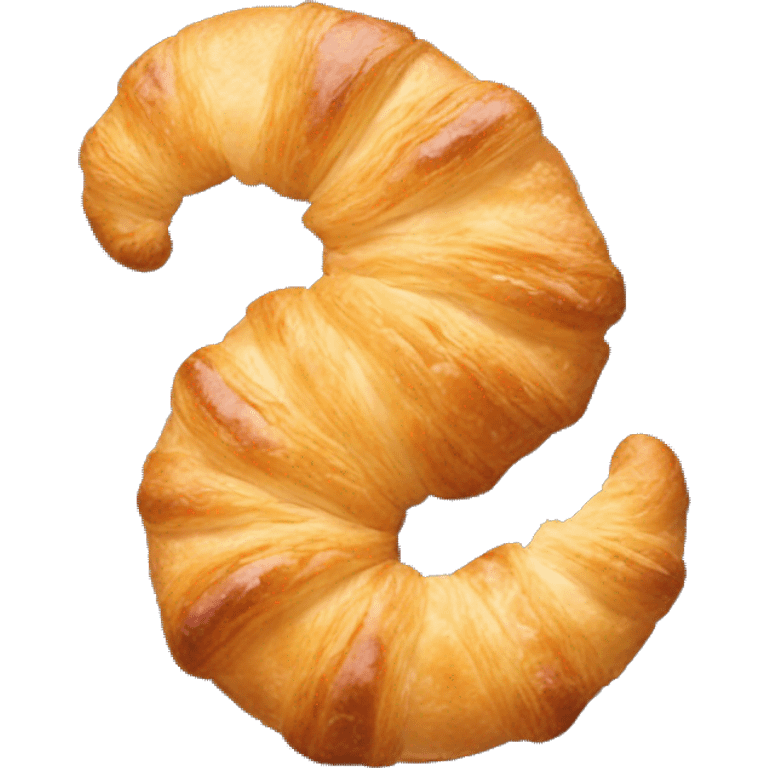 A crescent moon made of croissant emoji