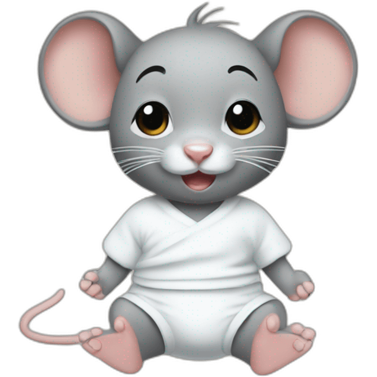 young jerry mouse with white diaper emoji