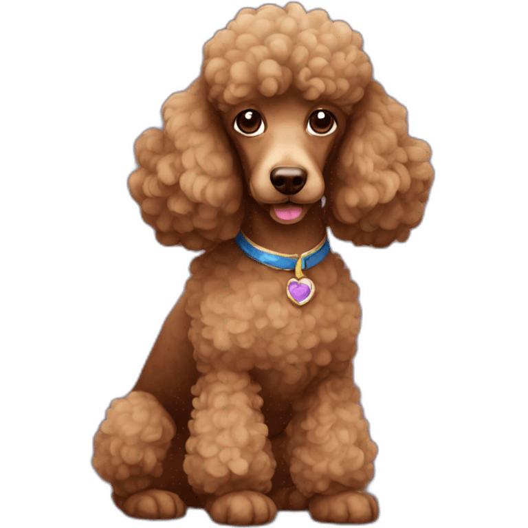 Brown Royal poodle  emoji