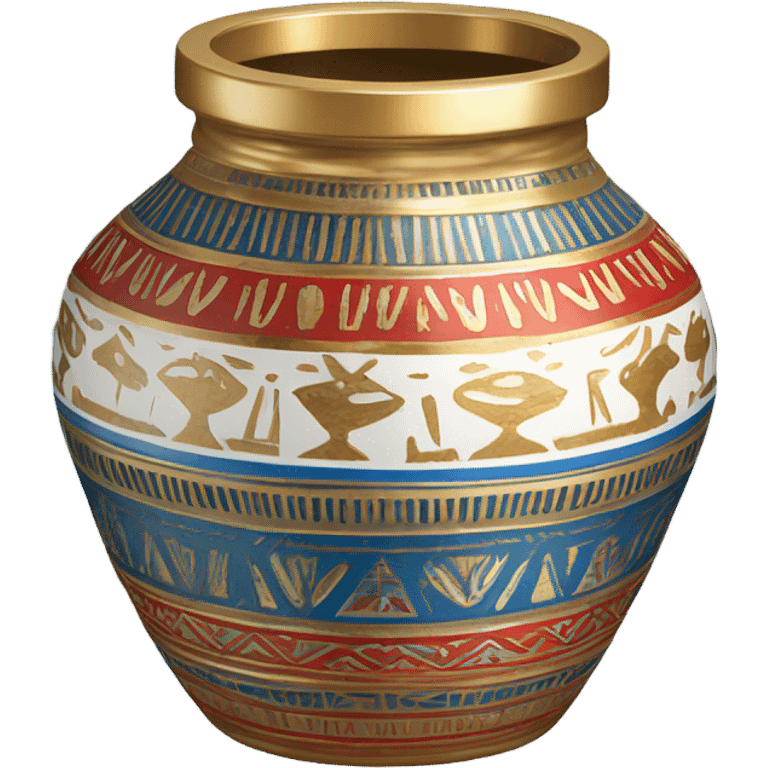 jar gold white blue red egypt emoji