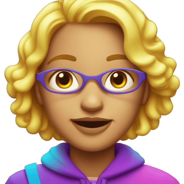 maggie in a neon font emoji