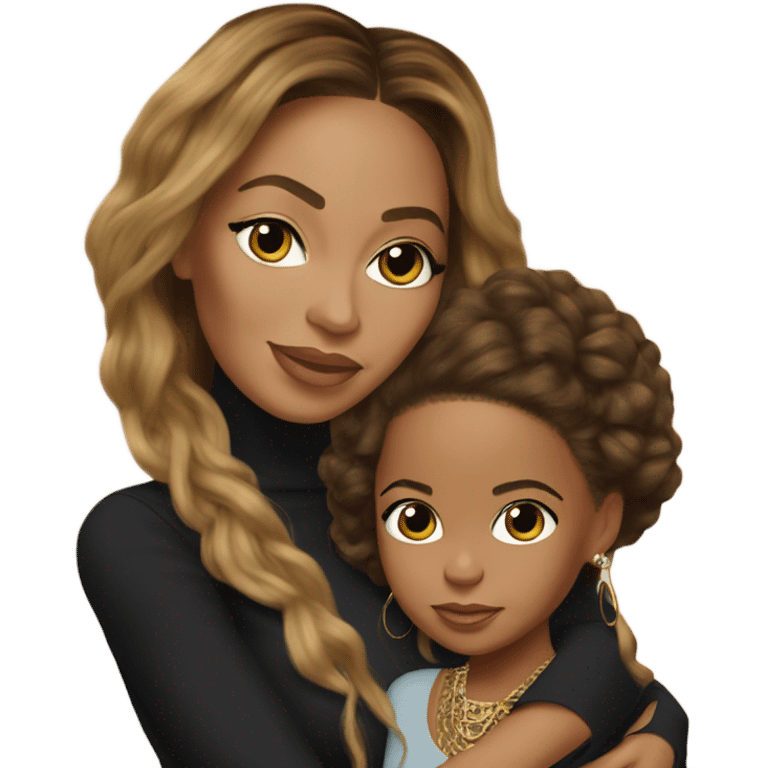 Beyoncé with blue ivy emoji