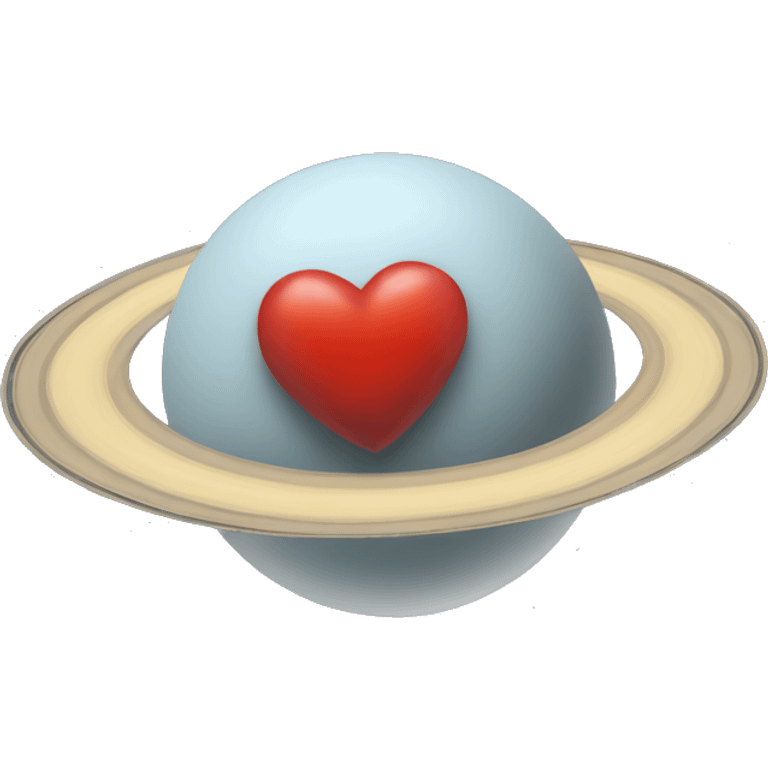 heart shape saturn emoji