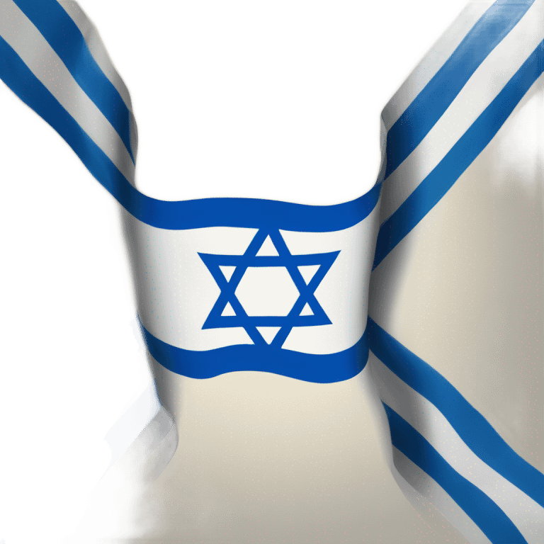 Generate a yellow ribbon around the flag of Israel emoji