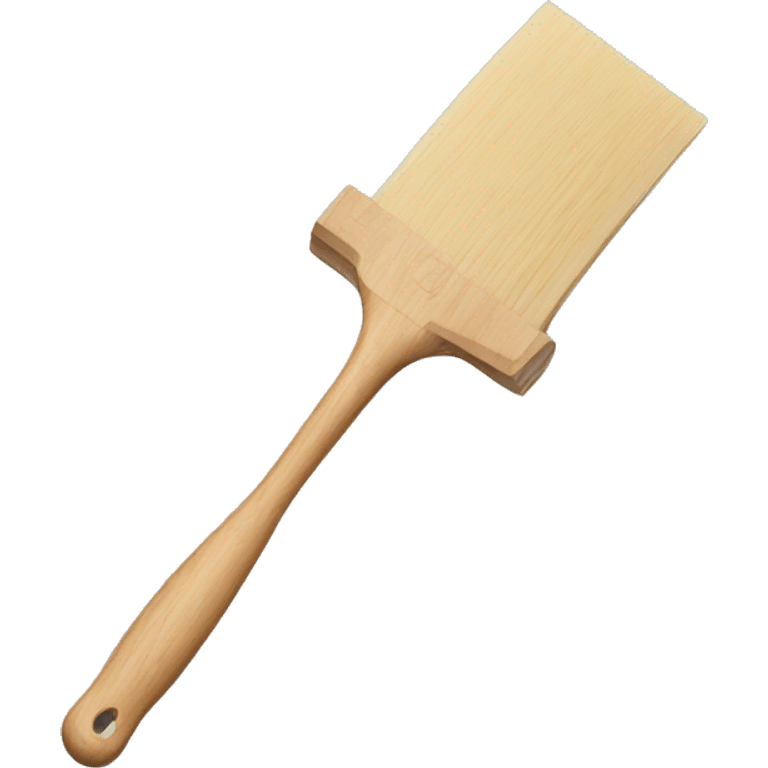 squeegee with long wooden handle emoji