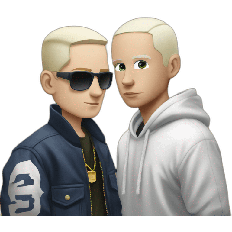 Eminem with the slim shady look with a beird emoji