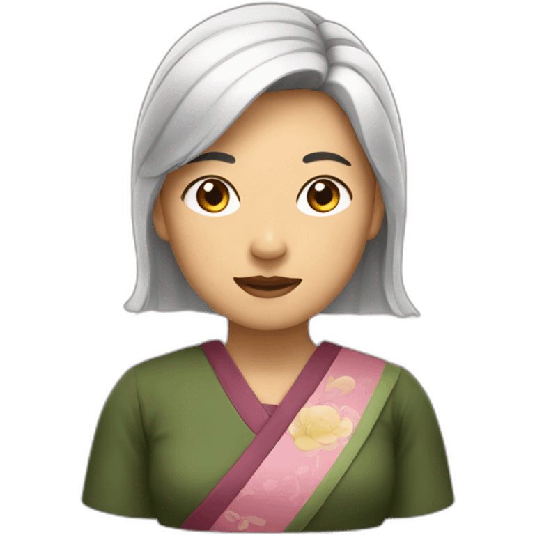 mujer raza asiática emoji