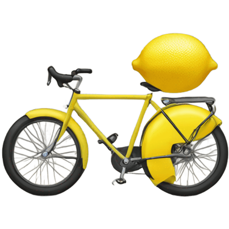 lemon in a bike emoji