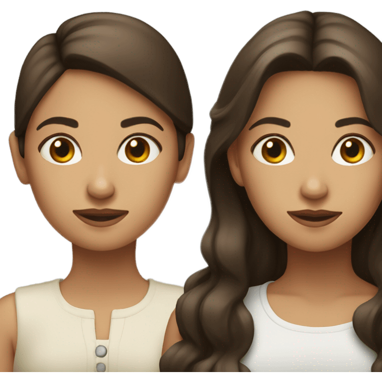 brunette sisters emoji