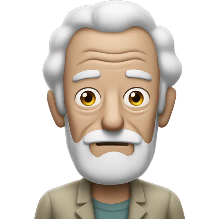 Grand pa rick from Rick and morty no facial hair  emoji