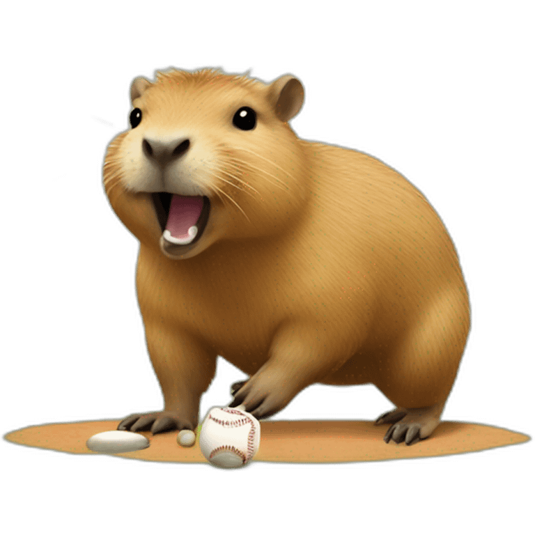 capybara playing baseball emoji