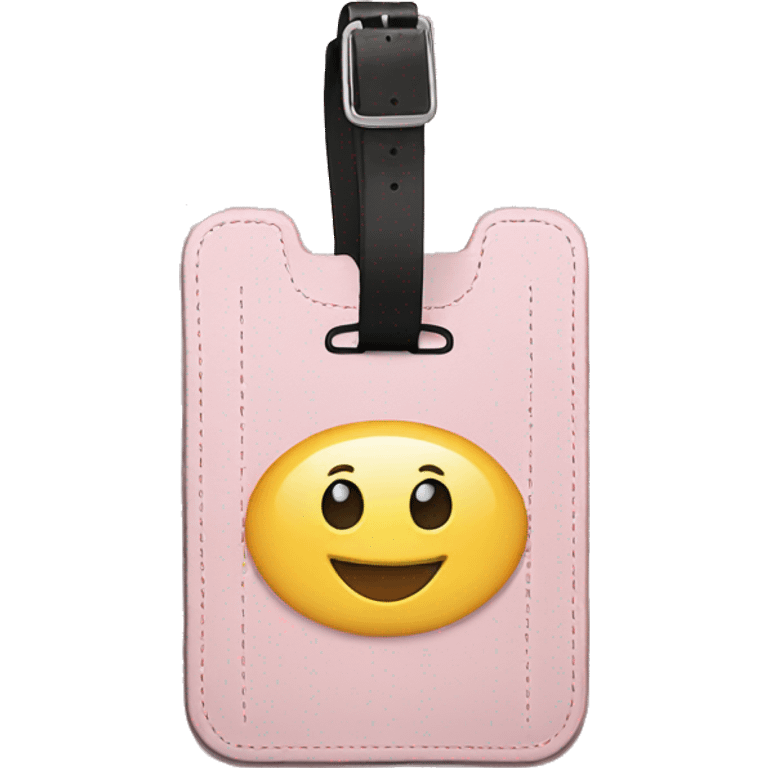 Light pink luggage tag emoji