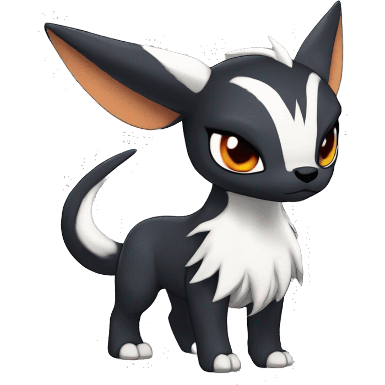 Edgy Cool Kawaii Baby Houndoom-Nargacuga-Absol-Garurumon-Pokémon Full Body Detailed High Quality emoji