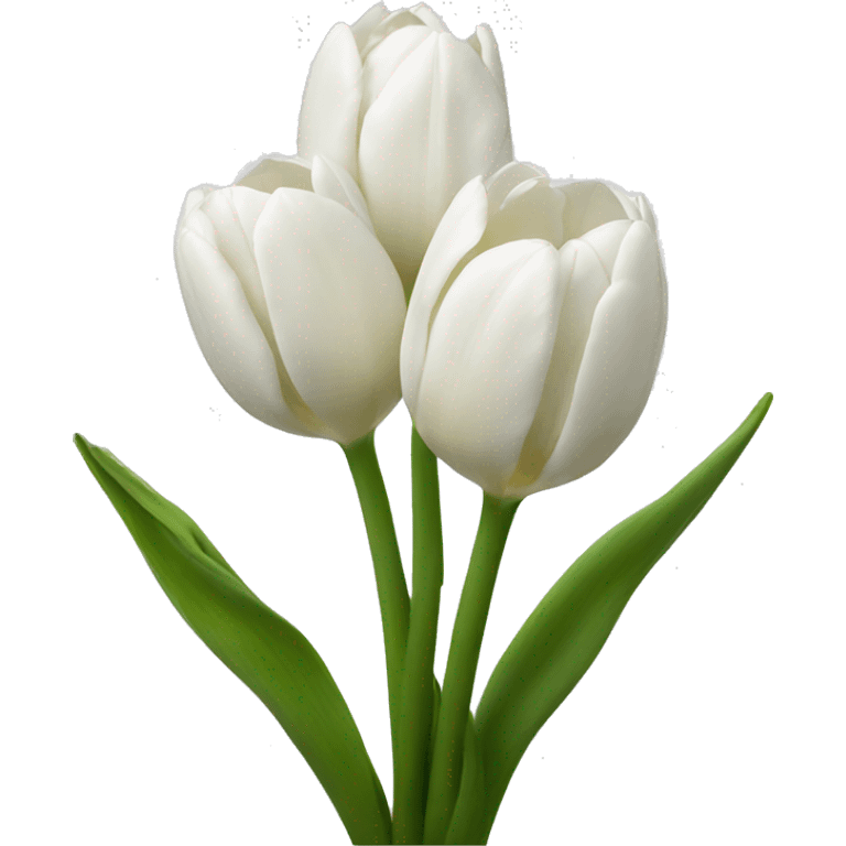 White tulips  emoji