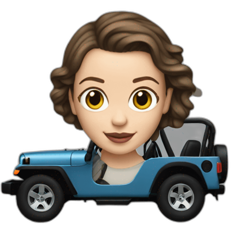 millie bobby brown in a jeep emoji