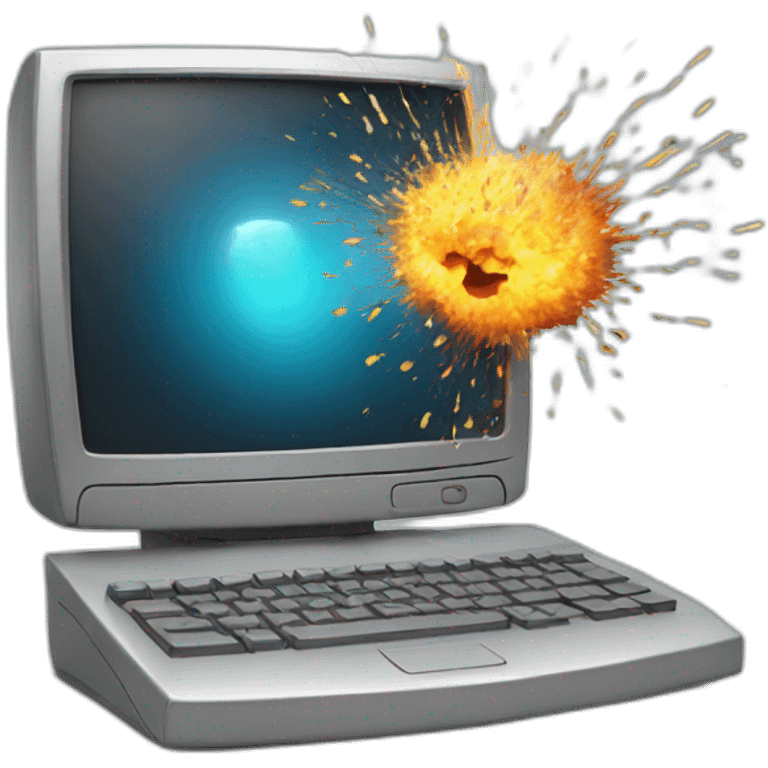 Computer exploding emoji