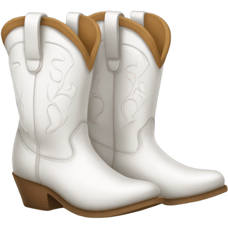 White cowgirl boots  emoji