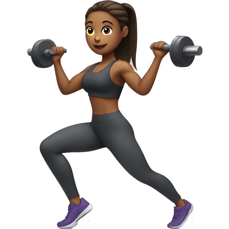 Girl working out emoji