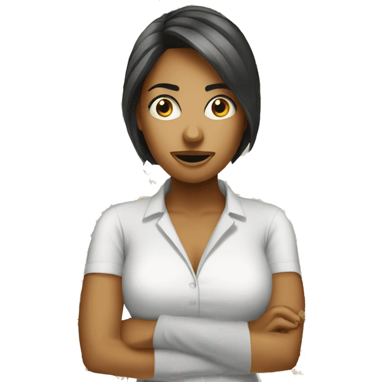 Really stressed marketing girl  emoji