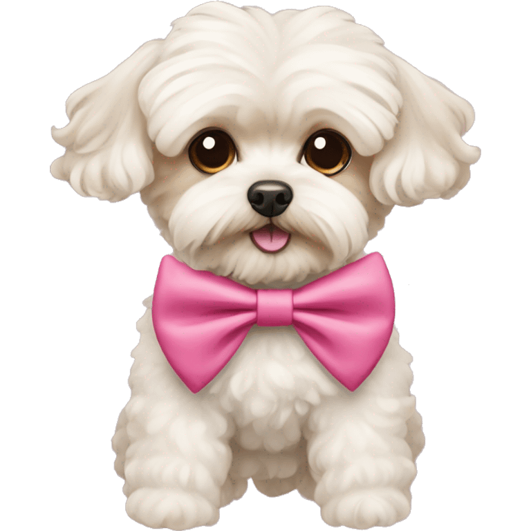 maltipoo wearing bows  emoji