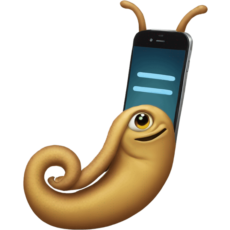 Slug on phone  emoji