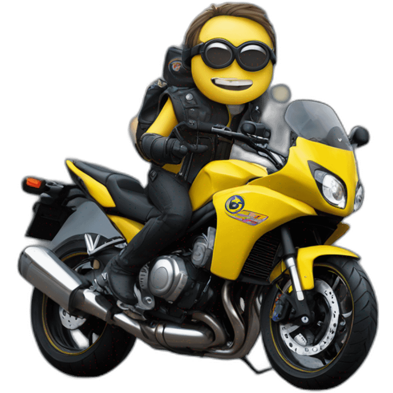 Minion on cb650 motobike emoji