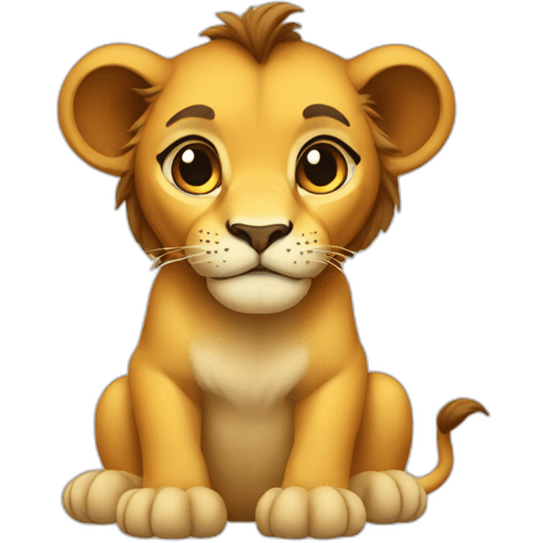 lion baby with legs lion should be sitting on legs emoji