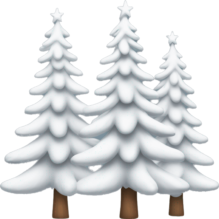  actual white fir christmas tree isolated.  emoji