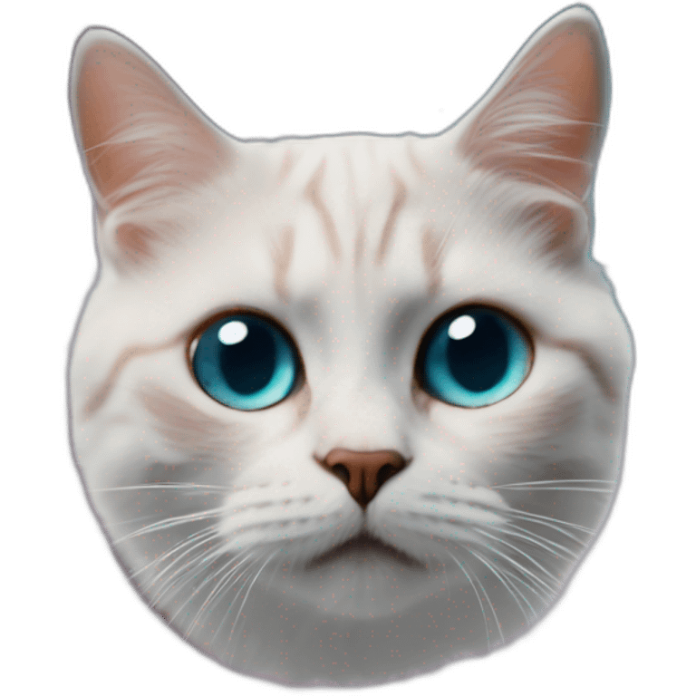 beautiful realistic nebula in outer space behind small cat face emoji