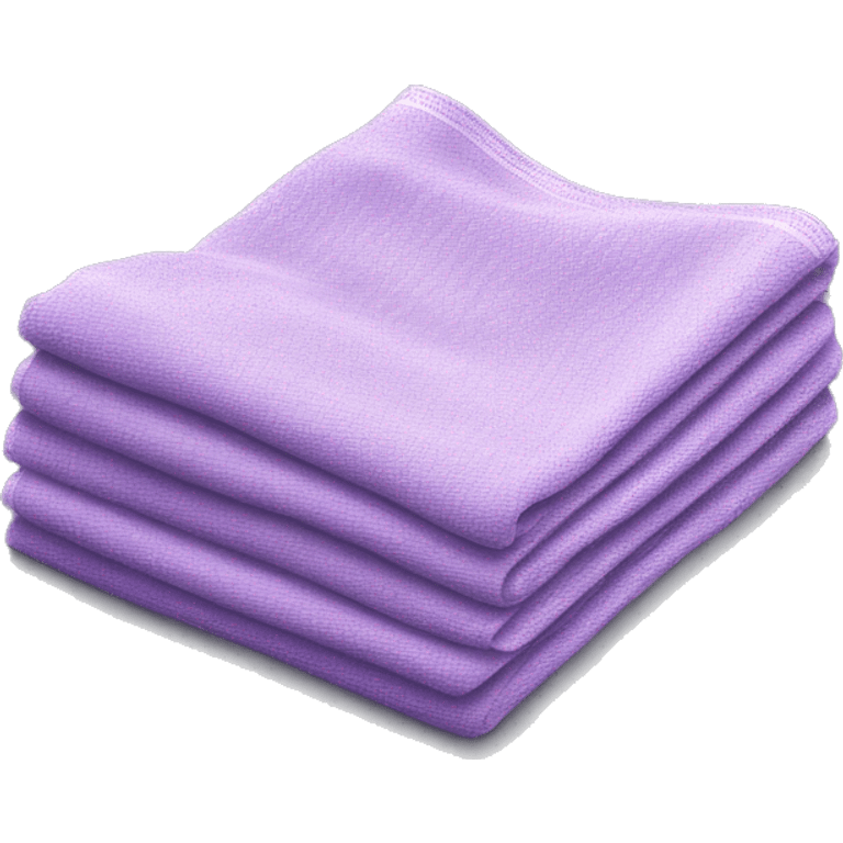 Realistic folded light purple dish towel emoji