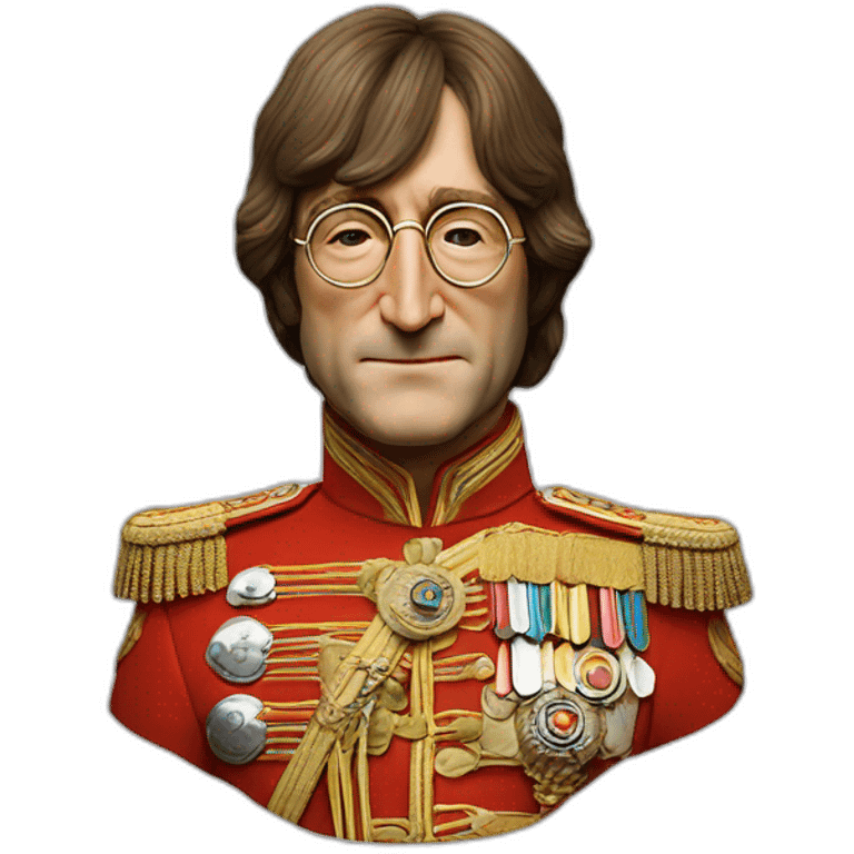 John Lennon head sgt pepper era emoji