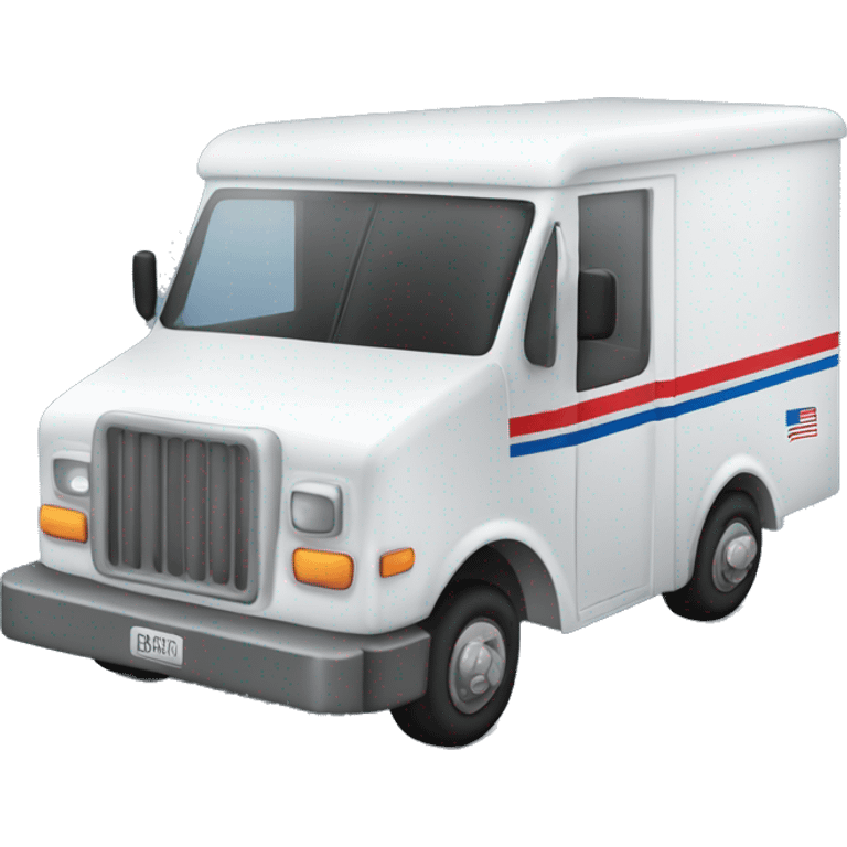 Isolated realistic usps mail truck emoji