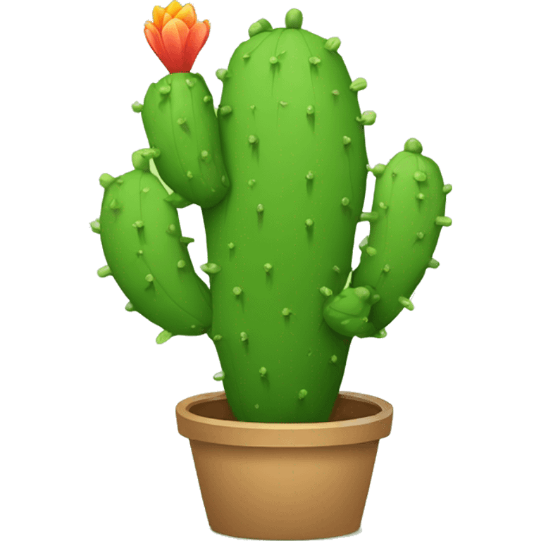 single flat Nopal without pot emoji