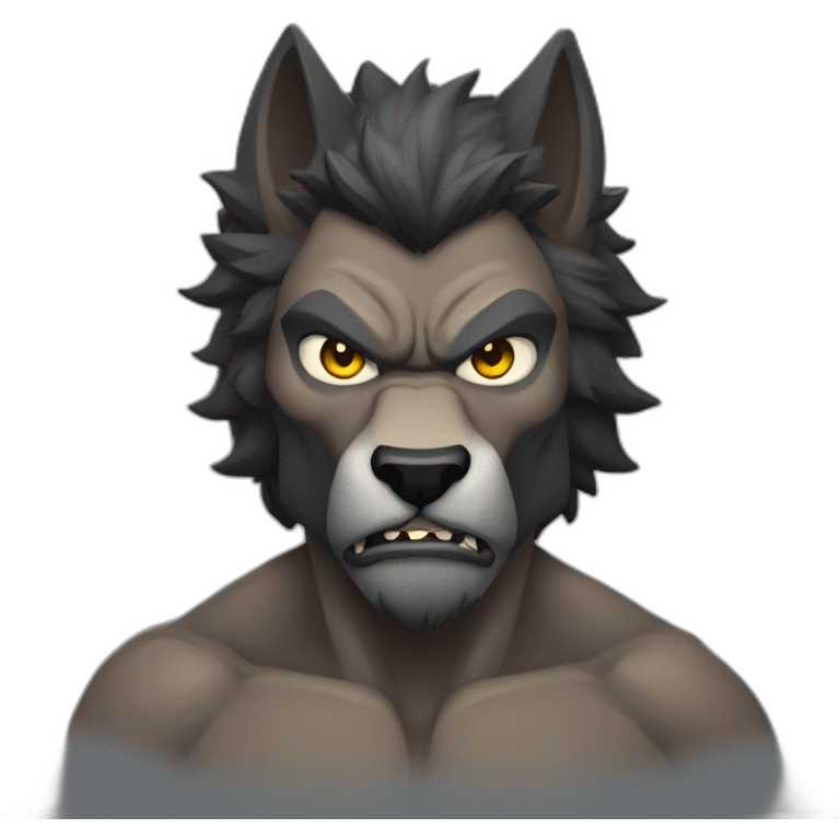 Very buff werewolf emoji