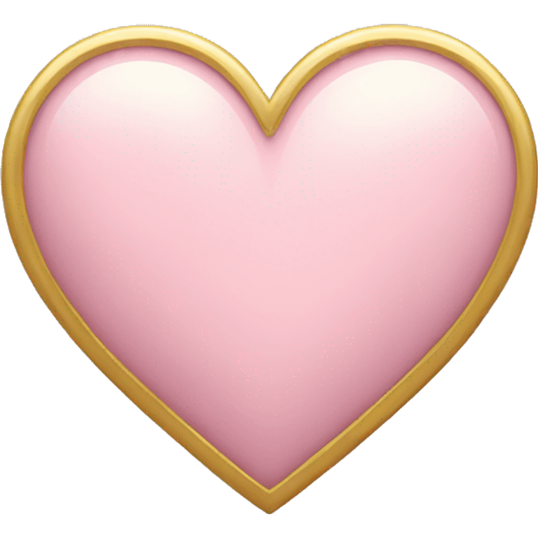 Light pink heart with gold  emoji