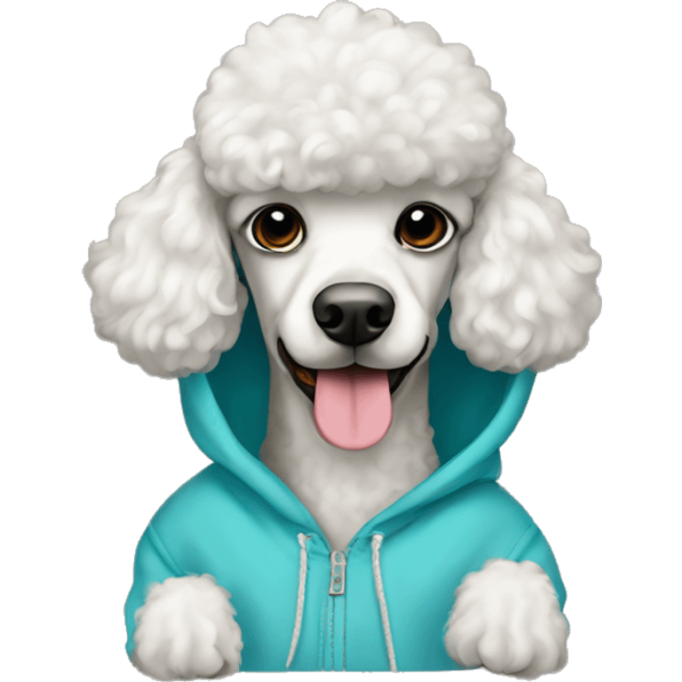 Poodle wear hoodie  emoji