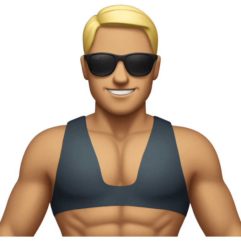 Guy in a speedo with sunglasses on emoji