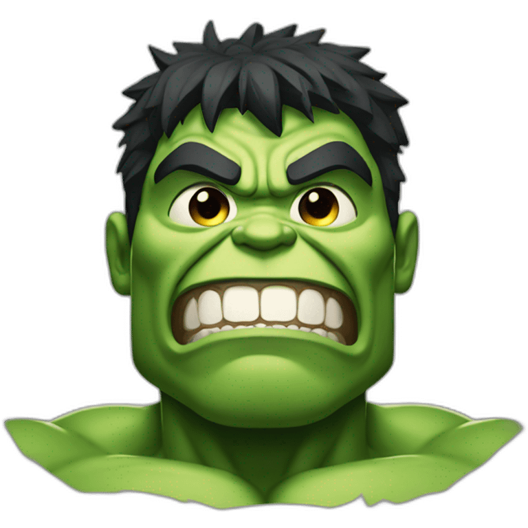 Hulk with smiley face emoji