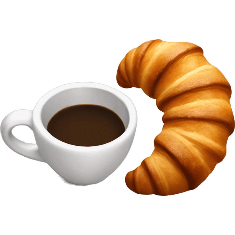 Croissant and coffee emoji