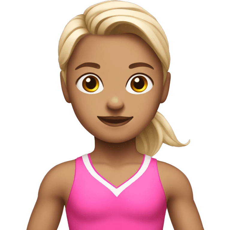 Gymnast with pink outfit emoji