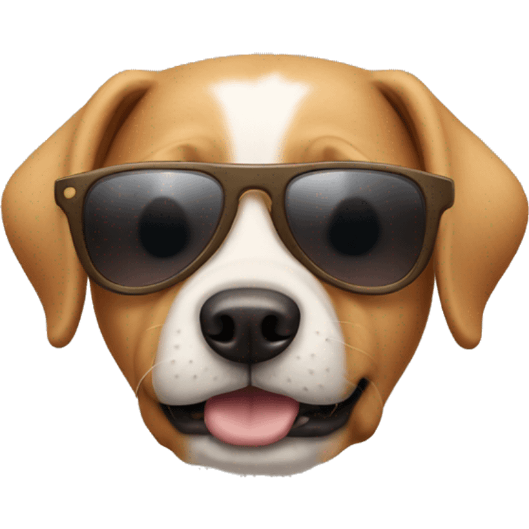 Dog wearing sunglasses  emoji