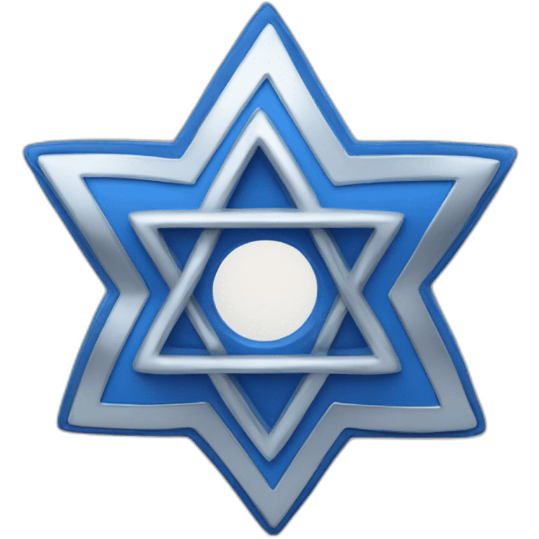 blue and silver jewish star  emoji