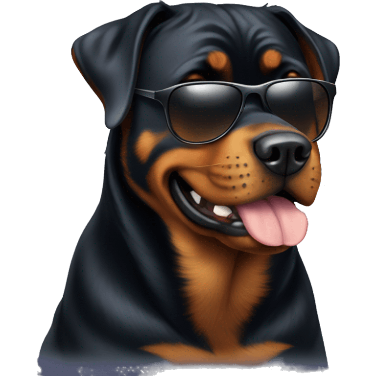 Rottweiler wearing sunglasses  emoji