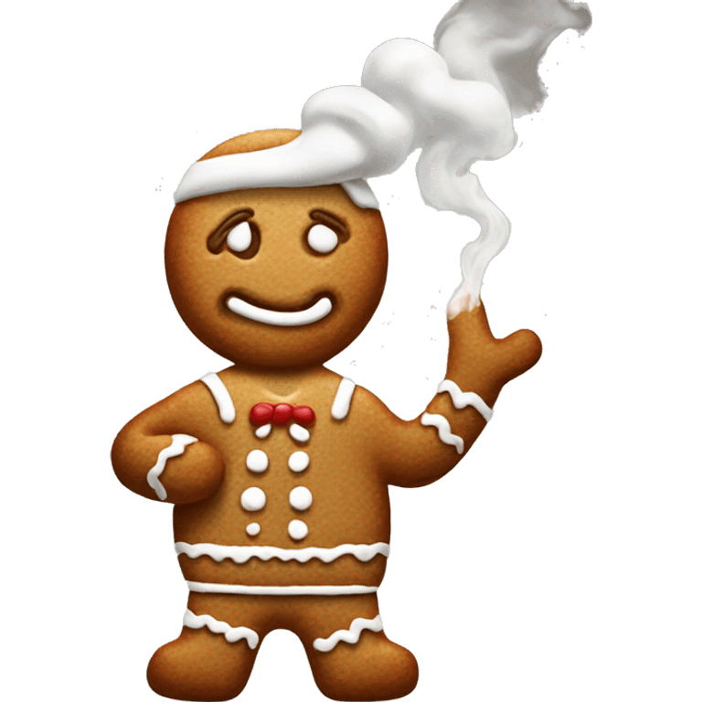 gingerbread with a smoke emoji