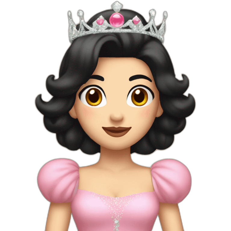 princess peach with tiara and black bob emoji