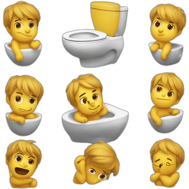 Emmanuel Macron pooh on toilet emoji