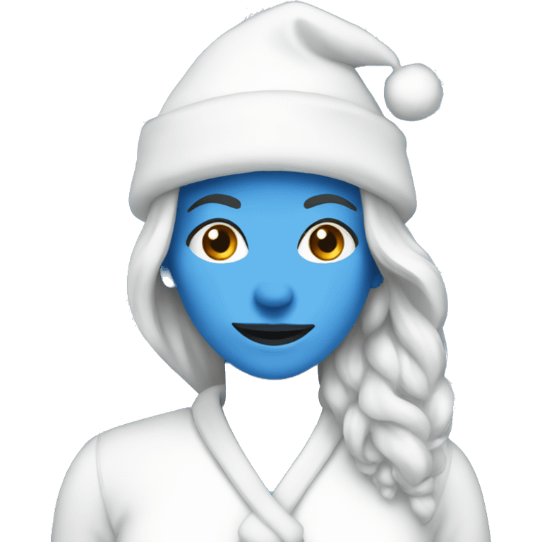 blue christmas santa white woman emoji