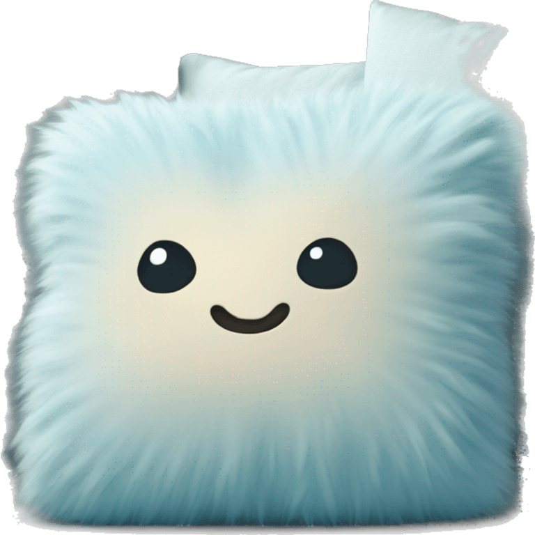 fluffy light blue pillow emoji