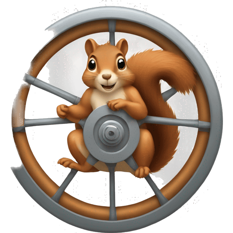 Squirrel in a wheel emoji