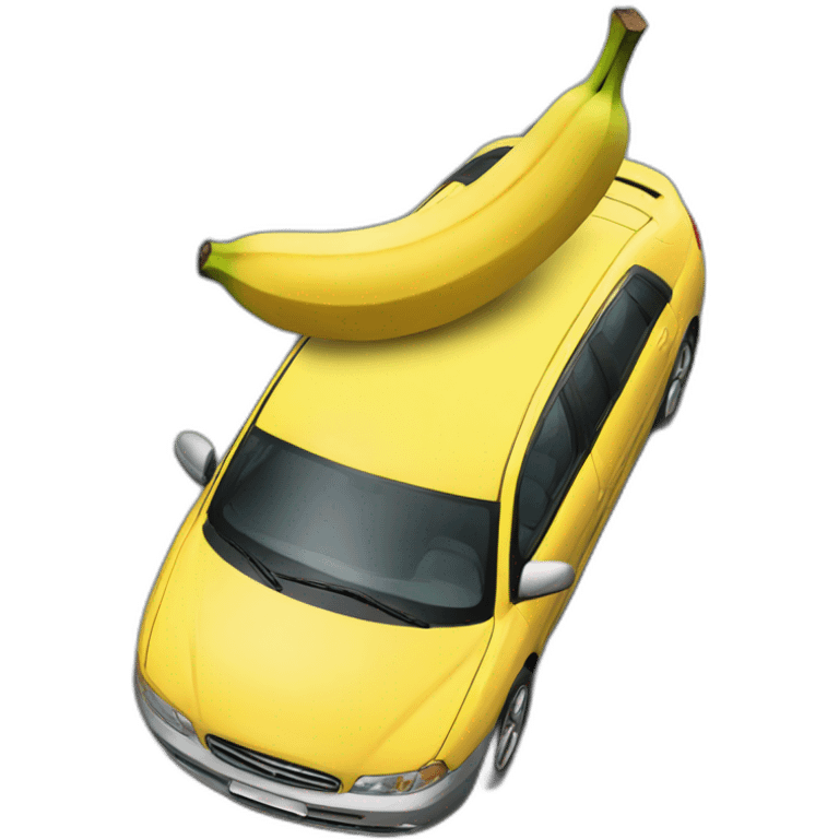 Banana on the car emoji